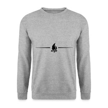 Campfire Line - Unisex Sweatshirt - salt & pepper - Front - Alina (178cm) & Michal (187cm)