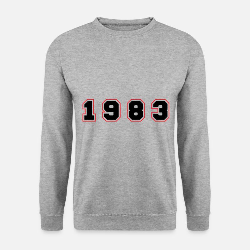 1983 Jahr Zahl - Unisex Pullover - Weißgrau meliert
