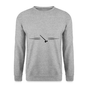 Field Hockey Line Icon - Unisex Sweatshirt - salt & pepper - Front - Alina (178cm) & Michal (187cm)