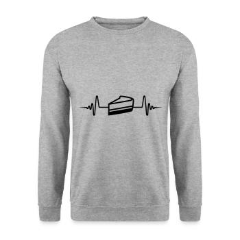 Cake cheesecake pulse - Unisex Sweatshirt - salt & pepper - Front - Alina (178cm) & Michal (187cm)