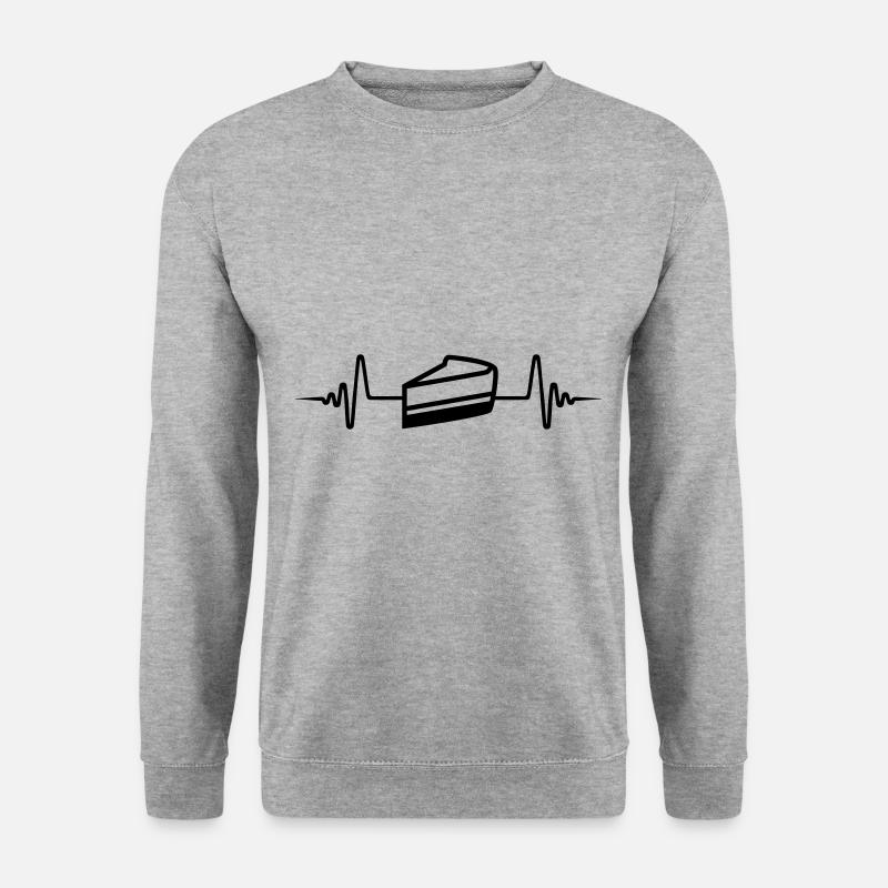 Kuchen käsekuchen Puls - Unisex Pullover - Weißgrau meliert