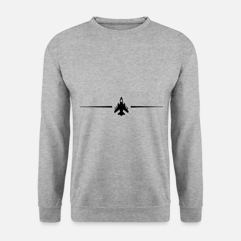 Airplane jet line - Unisex Sweatshirt - salt & pepper