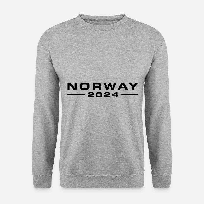 Norwegen 2024 - Unisex Pullover - Weißgrau meliert