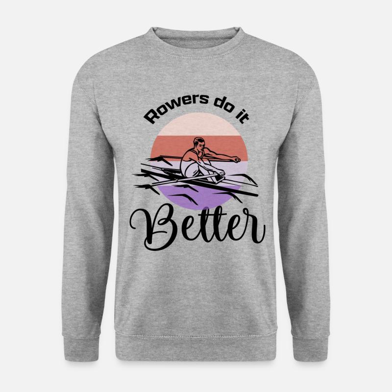 Ruderer machen es besser - Unisex Pullover - Weißgrau meliert
