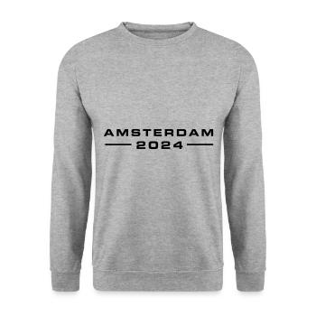 Amsterdam 2024 - Unisex Sweatshirt - salt & pepper - Front - Alina (178cm) & Michal (187cm)