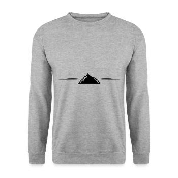 Mountain Icon Line - Unisex Sweatshirt - salt & pepper - Front - Alina (178cm) & Michal (187cm)