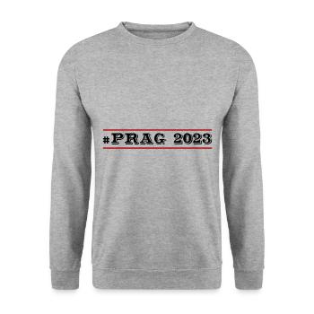 Prag 2023 - Unisex Pullover - Weißgrau meliert - Vorne - Alina (178cm) & Michal (187cm)