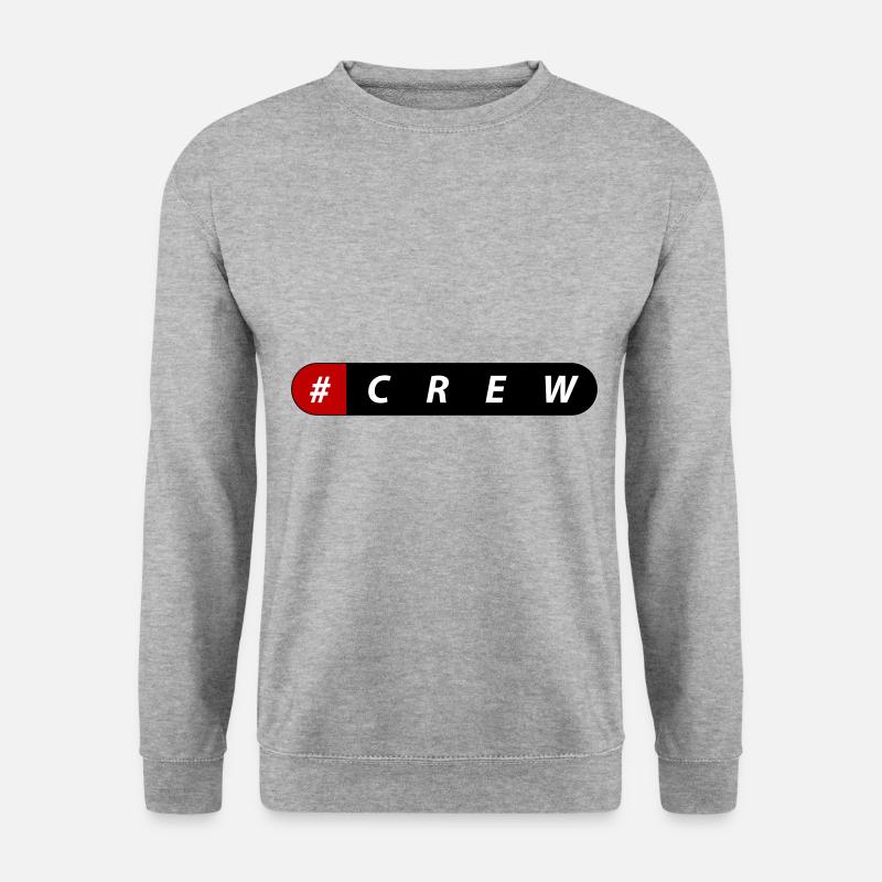 crew - Unisex Pullover - Weißgrau meliert