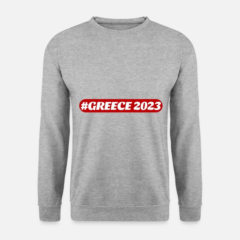 Greece 2023 - Unisex Pullover - Weißgrau meliert