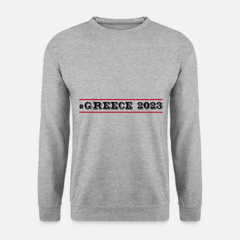 Greece 2023 - Unisex Pullover - Weißgrau meliert