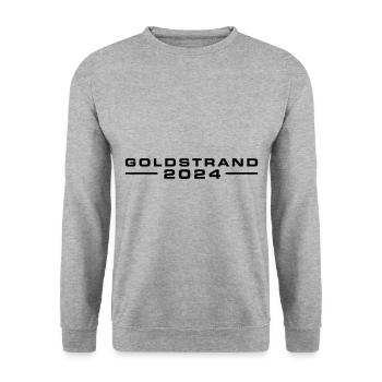 Goldstrand 2024 - Unisex Pullover - Weißgrau meliert - Vorne - Alina (178cm) & Michal (187cm)