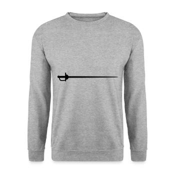 Fechten Schwert - Unisex Pullover - Weißgrau meliert - Vorne - Alina (178cm) & Michal (187cm)