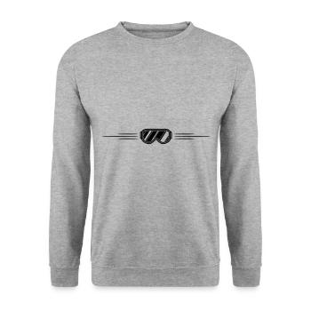 Ligne de lunettes de ski - Sweat-shirt Unisexe - gris chiné - Devant - Alina (178cm) & Michal (187cm)