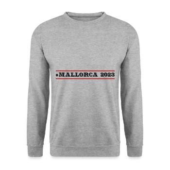 Mallorca 2023 - Unisex Pullover - Weißgrau meliert - Vorne - Alina (178cm) & Michal (187cm)