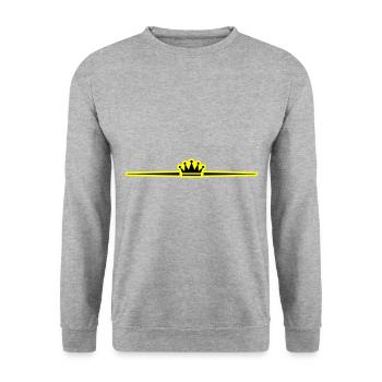Crown Symbol - Unisex Sweatshirt - salt & pepper - Front - Alina (178cm) & Michal (187cm)