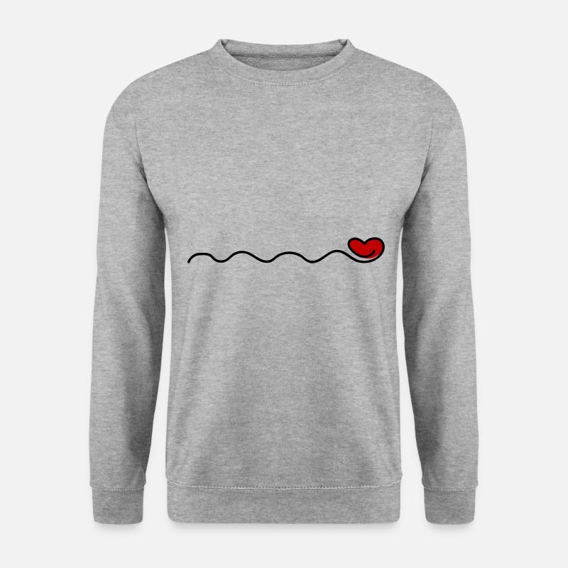 herz ornamente - Unisex Pullover - Weißgrau meliert