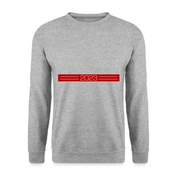 2023 Dash - Unisex Sweatshirt - salt & pepper - Front - Alina (178cm) & Michal (187cm)