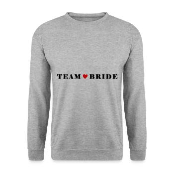 Team Bride Wedding - Unisex Sweatshirt - salt & pepper - Front - Alina (178cm) & Michal (187cm)