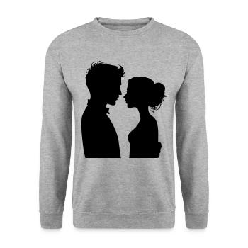 Mariage de couple Mariage de couple - Sweat-shirt Unisexe - gris chiné - Devant - Alina (178cm) & Michal (187cm)