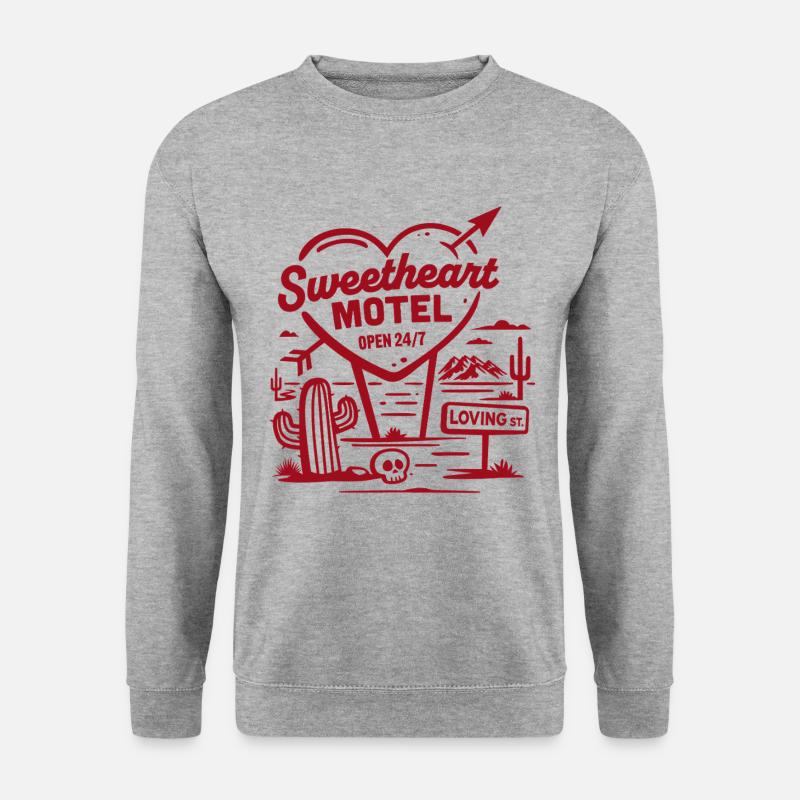 Sweetheart Motel - Unisex Pullover - Weißgrau meliert