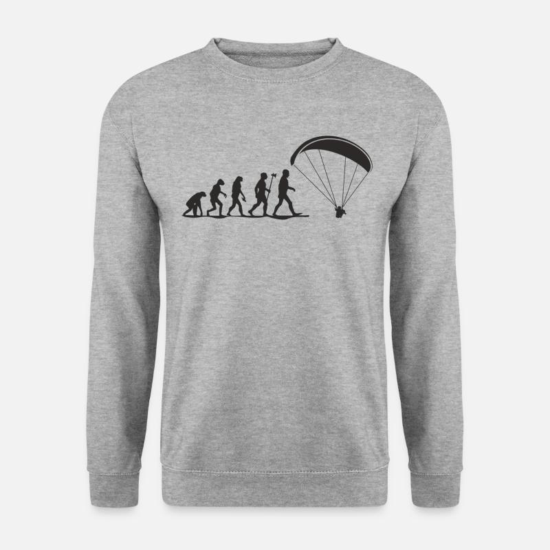 evolution paragliding - Unisex Pullover - Weißgrau meliert