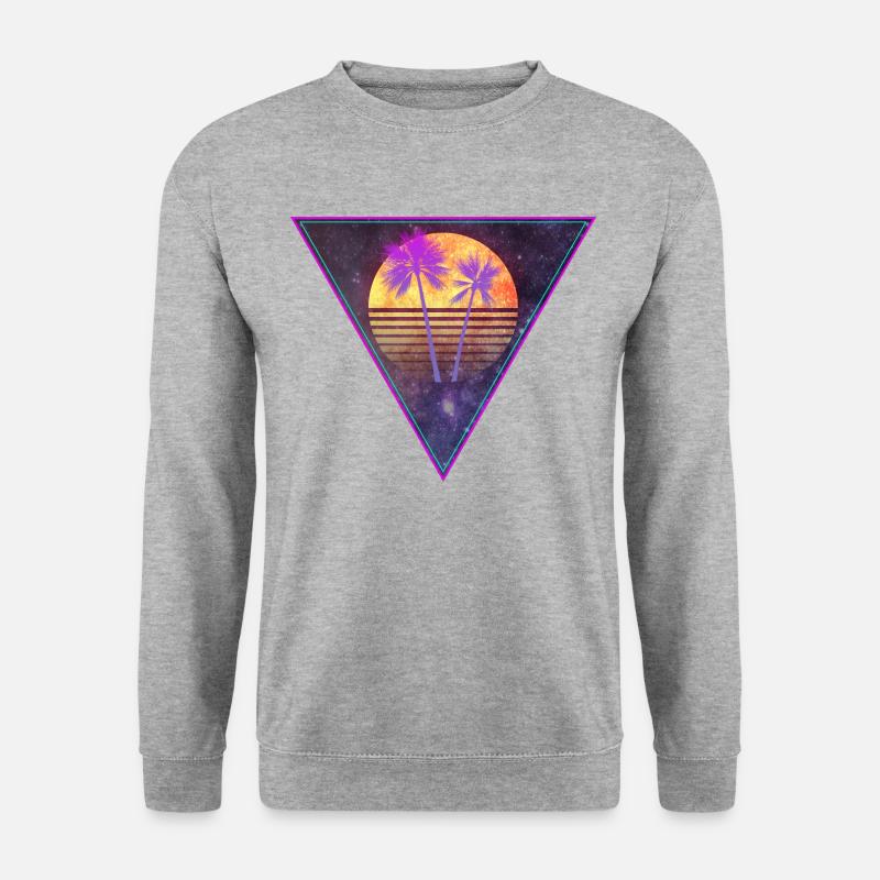 triangle black - Unisex Pullover - Weißgrau meliert