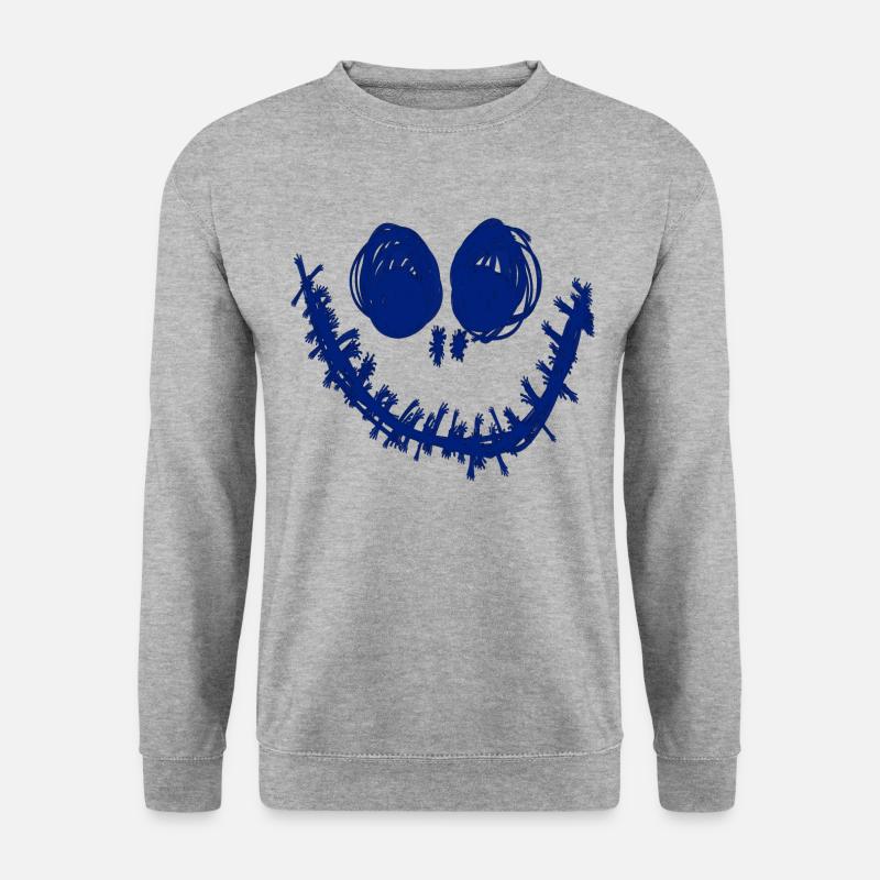 Jack o'lantern, Monster, Gesicht, halloween - Unisex Pullover - Weißgrau meliert