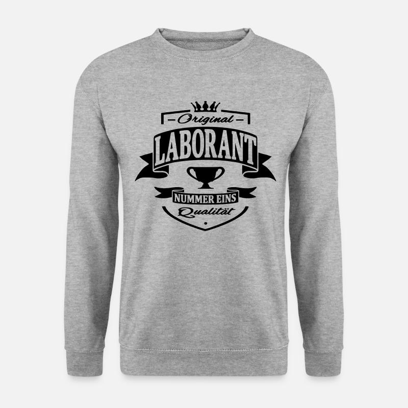 laborant - Unisex Pullover - Weißgrau meliert
