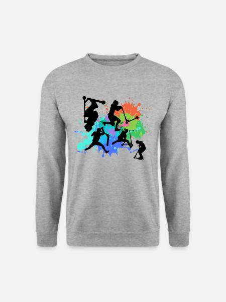 Stuntscooter,Trickscooter,tricks,stunt,e-scooter - Unisex Sweatshirt - salt & pepper