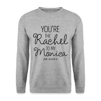 Friends Best Friends Rachel and Monica - Unisex Sweatshirt - salt & pepper - Front - Alina (178cm) & Michal (187cm)