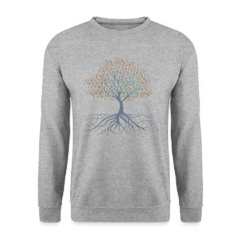 Fruits lumineux sur la conception des arbres - Sweat-shirt Unisexe - gris chiné - Devant - Alina (178cm) & Michal (187cm)