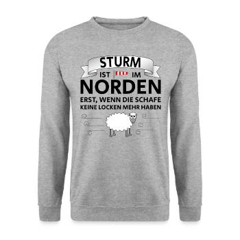 STORM NORTH SHEEP LURE - Unisex Sweatshirt - salt & pepper - Front - Alina (178cm) & Michal (187cm)