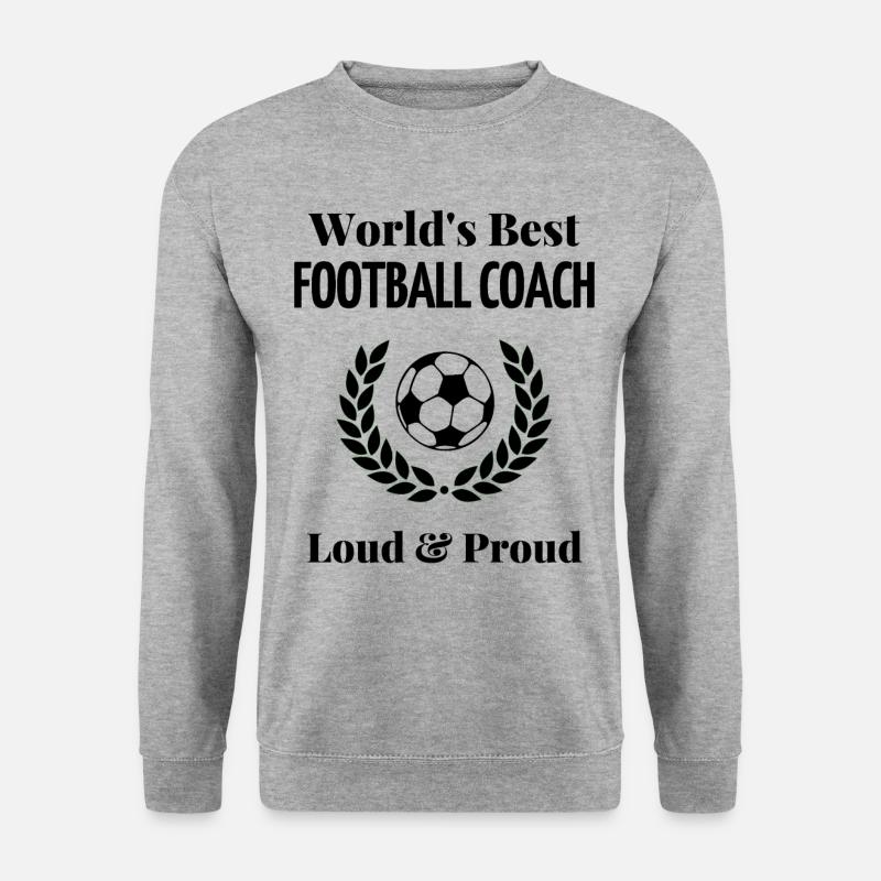 Der beste Fußballtrainer der Welt - Unisex Pullover - Weißgrau meliert