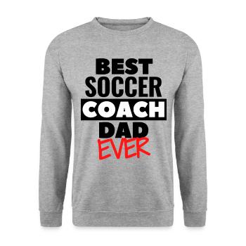 Bester Fußballtrainer aller Zeiten - Unisex Pullover - Weißgrau meliert - Vorne - Alina (178cm) & Michal (187cm)