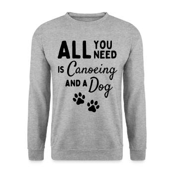 Tout ce dont vous avez besoin est du canoë et un chien - Sweat-shirt Unisexe - gris chiné - Devant - Alina (178cm) & Michal (187cm)