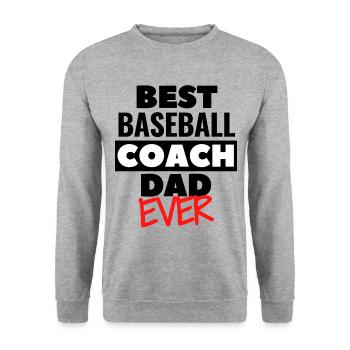 Bester Baseballtrainer aller Zeiten. - Unisex Pullover - Weißgrau meliert - Vorne - Alina (178cm) & Michal (187cm)