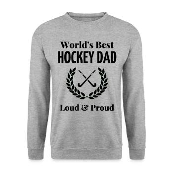 Le meilleur père de hockey au monde - Sweat-shirt Unisexe - gris chiné - Devant - Alina (178cm) & Michal (187cm)