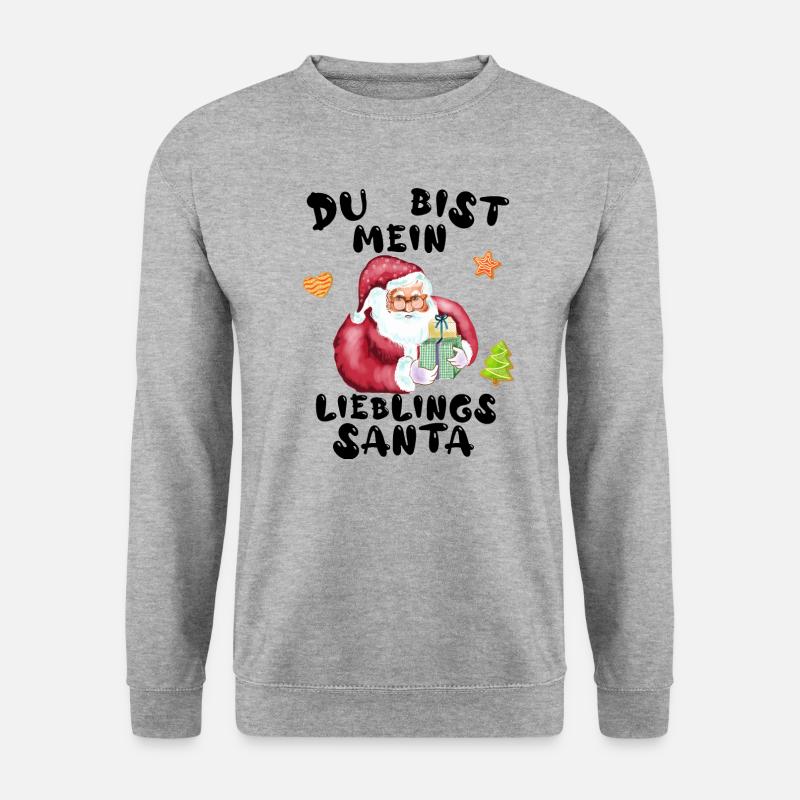 Lieblings Santa - Unisex Pullover - Weißgrau meliert