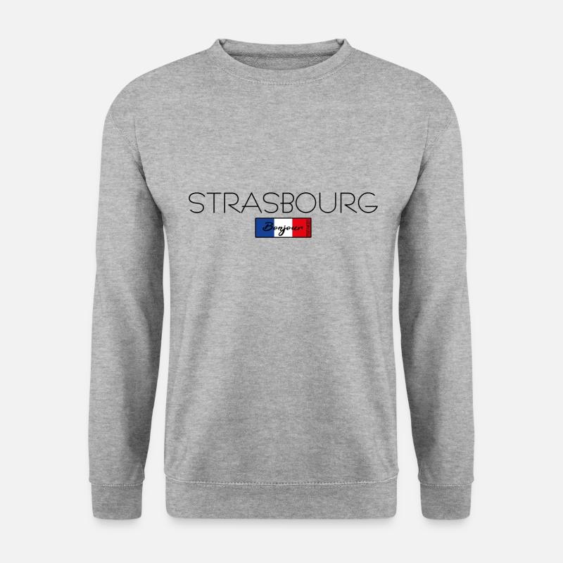 STRASBOURG FRANKREICH URLAUB SOMMER PARTY (b) - Unisex Pullover - Weißgrau meliert