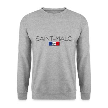 FÊTE D’ÉTÉ DE SAINT-MALO FRANCE (b) - Sweat-shirt Unisexe - gris chiné - Devant - Alina (178cm) & Michal (187cm)