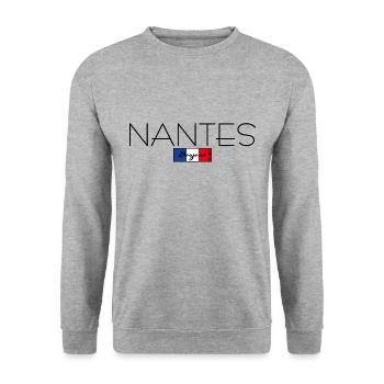 NANTES FRANCE HOLIDAY SUMMER PARTY (b) - Unisex Sweatshirt - salt & pepper - Front - Alina (178cm) & Michal (187cm)