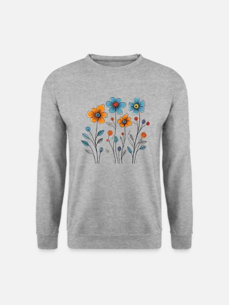 Flower Mix - Unisex Sweatshirt - salt & pepper
