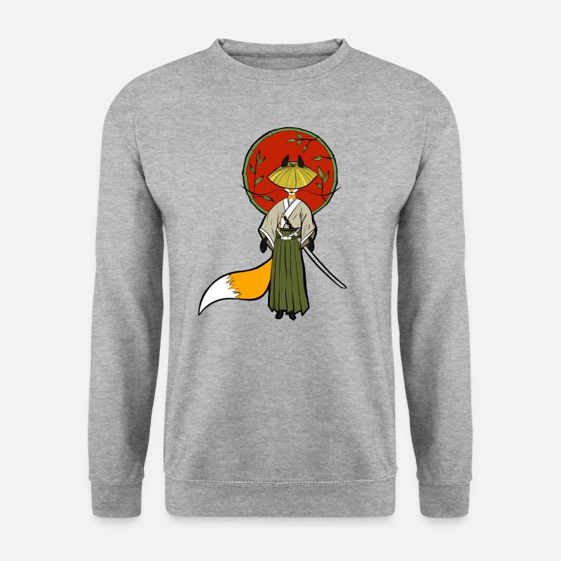 Samurai Fox - Unisex Sweatshirt - salt & pepper