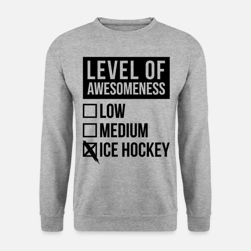 Eishockey Eishockey Eishockey Eishockey - Unisex Pullover - Weißgrau meliert