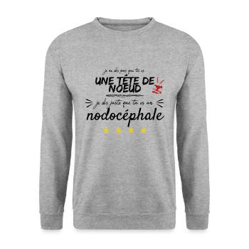 Tête de noeud - Sweat-shirt Unisexe - gris chiné - Devant - Alina (178cm) & Michal (187cm)