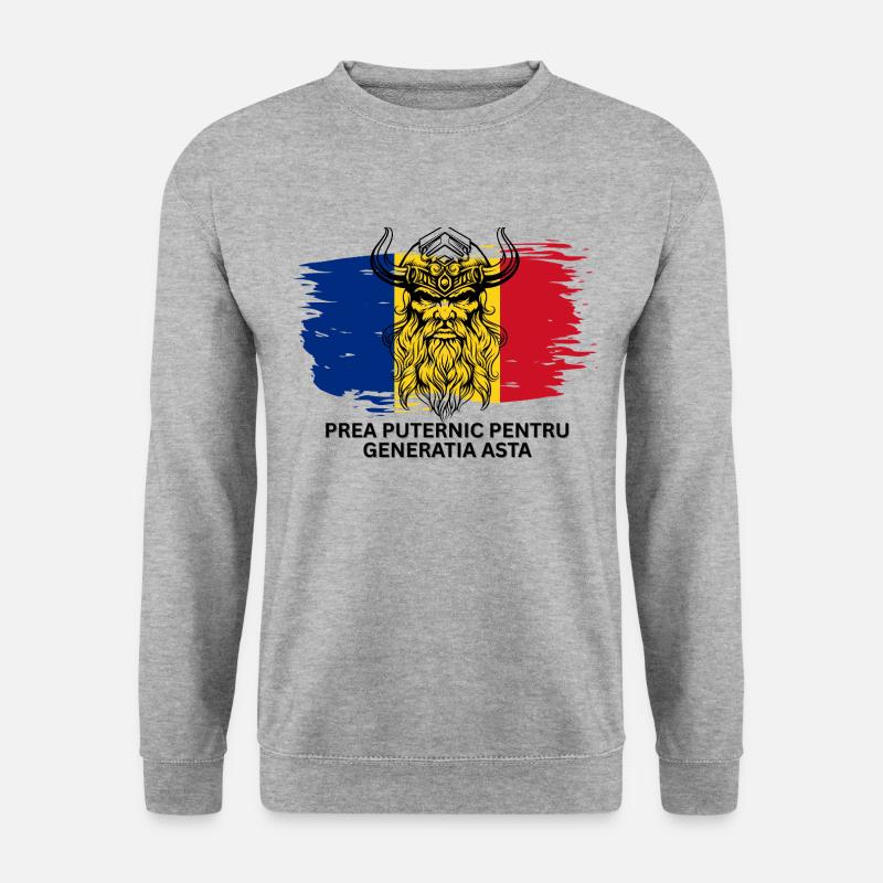 PREA PUTERNIC PENTRU GENERATIA ASTA - Unisex Pullover - Weißgrau meliert