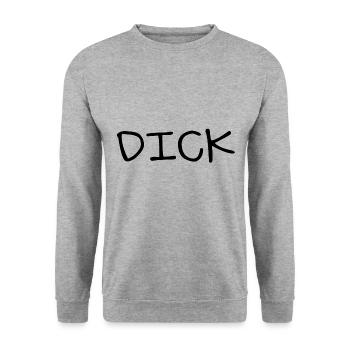dick - Unisex Pullover - Weißgrau meliert - Vorne - Alina (178cm) & Michal (187cm)
