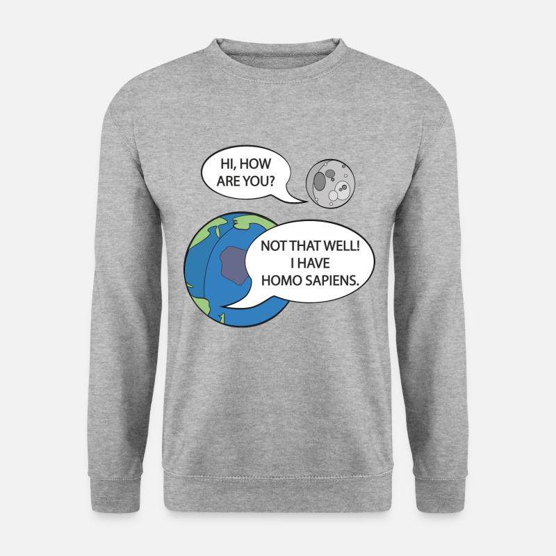 Erde - Homosapiens - Unisex Pullover - Weißgrau meliert