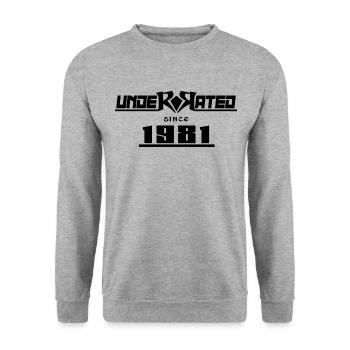 1981 birthday 41years limited underrated edition - Unisex Sweatshirt - salt & pepper - Front - Alina (178cm) & Michal (187cm)
