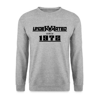 1972 geburtstag 50 jahre 50.jubiläum underrated - Unisex Pullover - Weißgrau meliert - Vorne - Alina (178cm) & Michal (187cm)